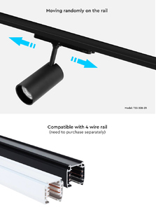 Lištové track svítidlo Mi-LiGHT TS5 | RGB+CCT | 30W | 1800lm | 2,4GHz + ZigBee 3.0 | úhel 36° | 230V