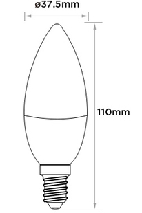 Mi-Light CCT žárovka | 4W | E14 | 400lm | svíčka | 