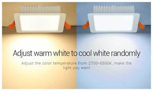 Mi-Light vestavné LED svítidlo do podhledu RGB+CCT | čtverec | 9W | 720lm | 230V |