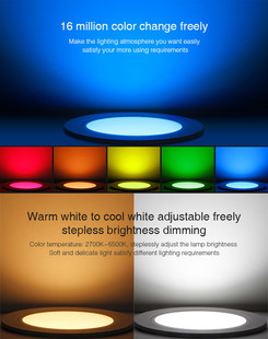 Mi-Light stropní vestavné LED svítidlo RGB+CCT | 6W | 400lm |  2,4GHz+WiFi |