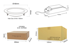 Mi-Light vestavné LED svítidlo do podhledu RGB+CCT | 12W | 1100lm |  2,4GHz+WiFi | černé |
