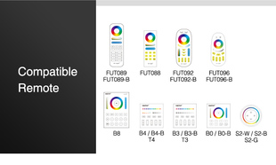 Mi-Light vestavné LED svítidlo do podhledu RGB+CCT | 9W | 720lm |  2,4GHz+WiFi | černé |