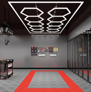 Modulární LED osvětlení HEXAGON HEX-1 | 456W | IP54 | obdélník | 2,8 x 4,8m |