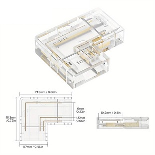 Nacvakávací rohový konektor TSP MINI pro COB CCT pásky | 10mm | IP20 |