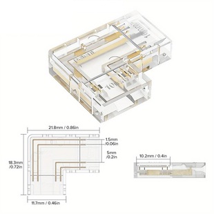 Nacvakávací rohový konektor TSP MINI pro COB RGB pásky | 10mm | IP20 |