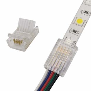 Připojovací konektor TSP bez nutnosti pájení vodiče pro SMD RGBW pásky | 12mm | IP20+IP65 |