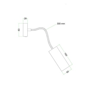 Nástěnné bodové svítidlo s vypínačem CA FERMALUCE TUB-A06 – barva měděná