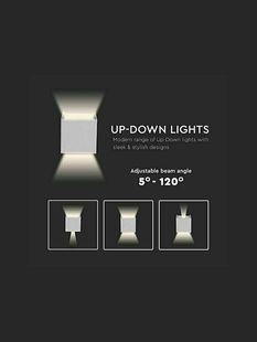 Nástěnné LED svítidlo CUBE | 5W | IP65 | hliník | černé |