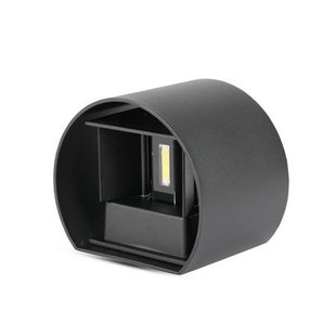 Nástěnné LED svítidlo ROTUND | 5W | IP65 | hliník | černé |