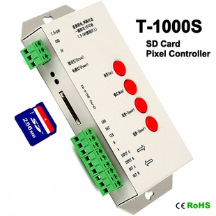 Ovladač digitálních RGB LED pásků - T-1000S, 2048 pixelů, SD karta, 5-24V