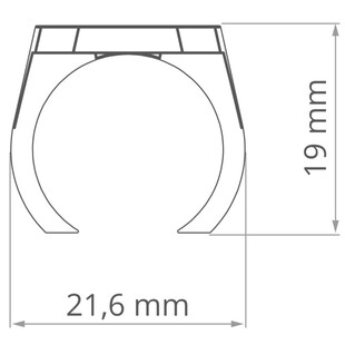 Plastová úchytka KLUS PLD-20 transparentní (2 ks v sadě)