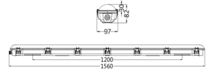 Prachotěsné svítidlo DUST 150cm | 60W | 4000K | 7800lm | SAMSUNG LED | záruka 5 let 