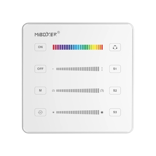 RF nástěnný ovladač Mi-LIGHT B6 pro digitální pásky | 3 scény | bílý |