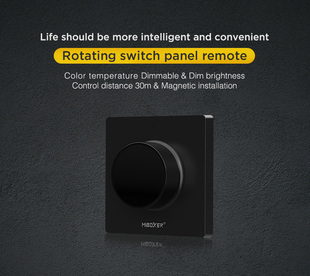 RF ovladač Mi-Light K1 pro jednobarevné a CCT LED | 2,4GHz | bateriový | černý |