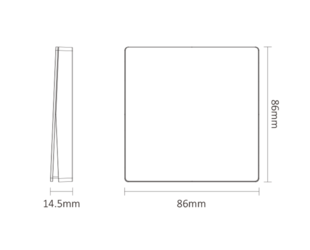 RF ovladač Mi-Light PUSH3 pro jednobarevné LED | 2,4GHz | bateriový | stmívání | 1 zóna |