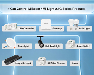 RF ovladač Mi-Light S1W+ pro CCT LED | 2,4GHz | bateriový | 4-zónový |