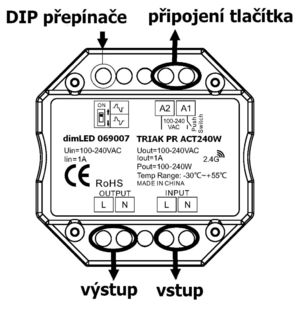RF triakový stmívač DIMM-TRIAK pro LED  | 230V | 