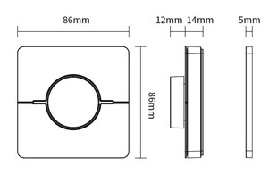 RF univerzální dálkový ovladač K0 Mi-Light pro jednobarevné a CCT LED - 4 scény | černý