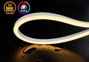 Sauna LED neon vodotěsný RGBW - NS1617 | 10W | 24V | IP67 | horizontální | výroba na míru