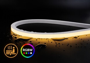Sauna LED neon vodotěsný RGBW - NT1617 | 10W | 24V | IP67 | vertikální | výroba na míru