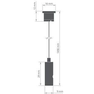 Sestava pro zavěšení KLUS RD-1 stříbrná