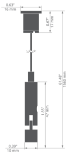 Sestava s kloubem pro zavěšení LED profilů - RD-2 - bílá