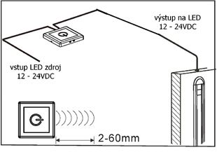 Skříňový spínač s IR senzorem | 12-24V | 5A |