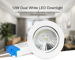 Stropní bodové LED svítidlo Mi-Light DW2-12A | CCT | výklopné | 12W | 1000lm |  2,4GHz+WiFi |
