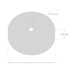 Stropní rozeta - krytka spoje vodičů | 120mm | černá | 