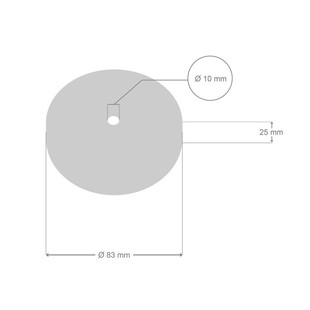 Stropní rozeta - krytka spoje vodičů | 83mm | černá |