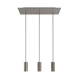 Stropní závěsné tříbodové svítidlo ROSE-TUBULAR barva titanová