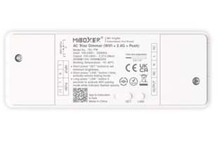 Triakový stmívač Mi-Light TRI-PZ pro LED | 230V | 2,4GHz+ZigBee | PUSH DIM | 500W |