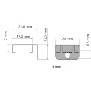 Úchytka KLUS PDS-STN-90D bílá
