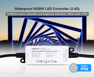 Univerzální voděodolná RF řídící jednotka Mi-Light SR5-P pro LED pásky | 12V-24V |12A| IP66 | 