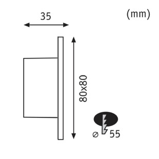Vestavné schodišťové svítidlo ROSA funkce LEAD | bílé | IP20 | 1W | KPR68 | 230V | 2700K