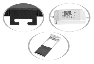 Vestavný LED panel | 18W | Ø 225mm | kulaté | černý | přepínatelné CCT | 