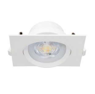 Výklopné LED bodové svítidlo 5W | bílá | čtverec | 5W | přepínatelné CCT |