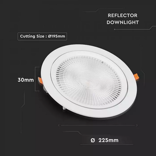 Výklopné LED bodové svítidlo SPOT PROFI | 30W | bílé | kruhové | SAMSUNG LED |