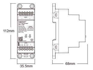 WIFI řídící jednotka na DIN lištu 2v1 Mi-Light TW2 pro LED pásky | 2,4GHz+WIFI | TUYA |