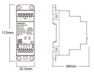 WIFI řídící jednotka na DIN lištu 5v1 Mi-Light TW5 pro LED pásky | 2,4GHz+WIFI |