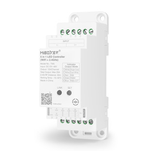 WIFI řídící jednotka na DIN lištu 5v1 Mi-Light TW5 pro LED pásky | 2,4GHz+WIFI |