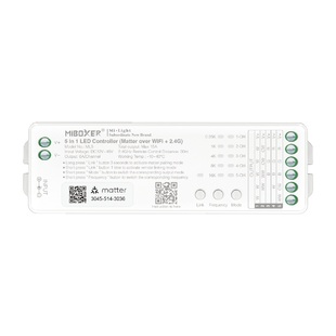 WiFi řídící jednotka 5v1 Mi-Light ML5 pro LED pásky | 12V-48V | 15A | MATTER | TUYA | HomeKit |