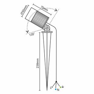 Zahradní LED svítidlo GARDA | černé | IP67 | 7W | 230V | 