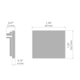Záslepka KLUS 4050-O šedá