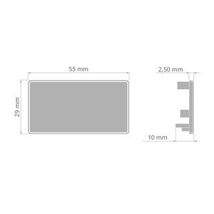 Záslepka KLUS BOX-M bílá
