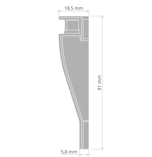 Záslepka KLUS OLIS-90W šedá