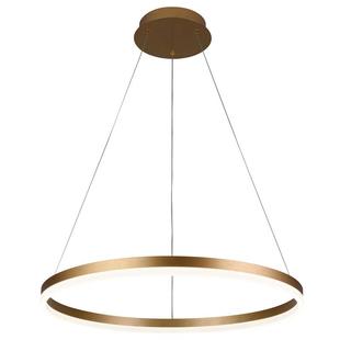 Závěsné stmívatelné LED svítidlo CURLY | 42W | Ø60cm | CCT 3000-6500K | 2800lm | zlaté | 