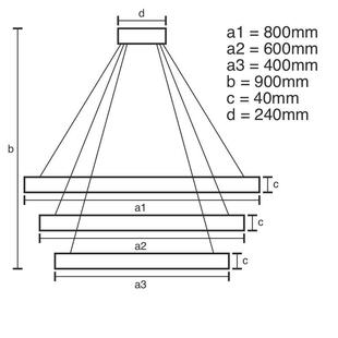 Závěsné stmívatelné LED svítidlo CURLY TRIO | 125W | Ø80cm | CCT 3000-6500K | 8200lm | černé |