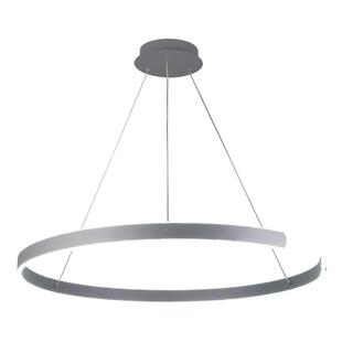 Závěsné stmívatelné LED svítidlo MOON | 100W | Ø80cm | CCT 3000-6500K | 6500lm | stříbrné |