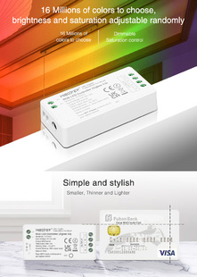 ZigBee řídící jednotka Mi-Light 037Z pro RGB pásky | ZigBee 3.0 | VOICE | TUYA | HUE | IKEA | 